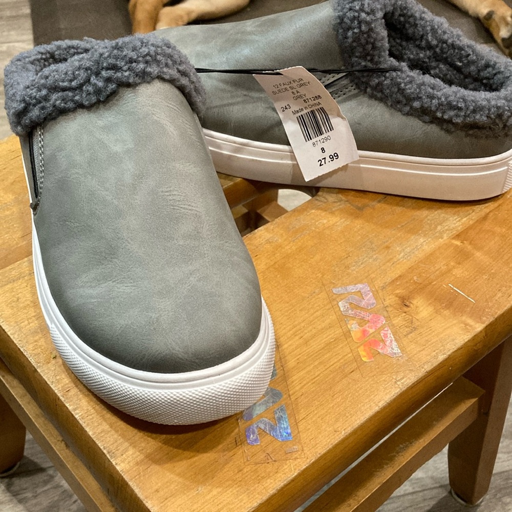 Cozy Gray Slip-On Women's Shoes